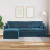 vidaXL Sofa Blau Gesamtabmessungen: 228 x 134 x 80 cm (B x T x H) Samt