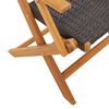 vidaXL 5-tlg. Garten-Essgruppe Schwarz Poly Rattan und Massivholz