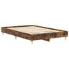 vidaXL Bettgestell ohne Matratze R&auml;uchereiche 135x190 cm Holzwerkstoff