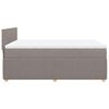 vidaXL Boxspringbett mit Matratze Taupe 160x200 cm Stoff