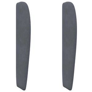vidaXL Kopfteil Ohr Dunkelgrau 80 x 23 x 6 cm Samt