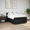vidaXL Boxspringbett mit Matratze Schwarz 140x190 cm Stoff