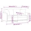 vidaXL 2-Sitzer-Sofa mit Kissen Creme 140 cm Stoff