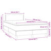 vidaXL Boxspringbett mit Matratze & LED Hellgrau 120x190 cm Stoff