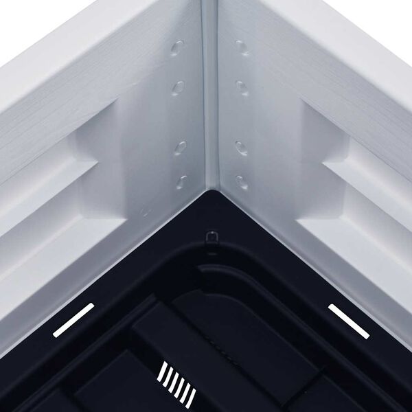 vidaXL Garten-Hochbeet PP Wei&szlig; 43x43x35 cm