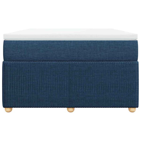 vidaXL Boxspringbett mit Matratze Blau 120x190 cm Stoff
