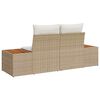 vidaXL Gartensofa Beige 184 x 62 x 85cm Poly-Rattan