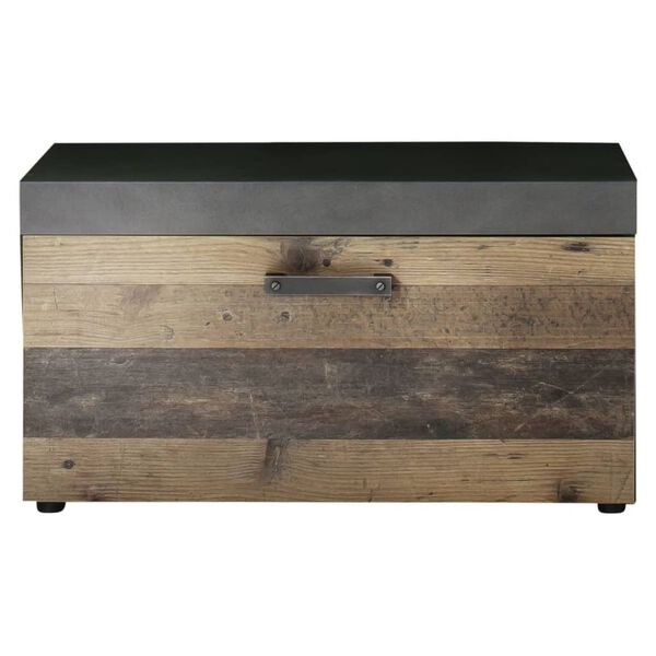 Trendteam Sitzbank mit Stauraum Indy Altholz und Matera-Grau