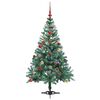 vidaXL K&uuml;nstlicher Weihnachtsbaum Gr&uuml;n 150 cm PVC und Stahl