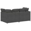 vidaXL Modulares Sofa mit Kissen Cordstoff Dunkelgrau