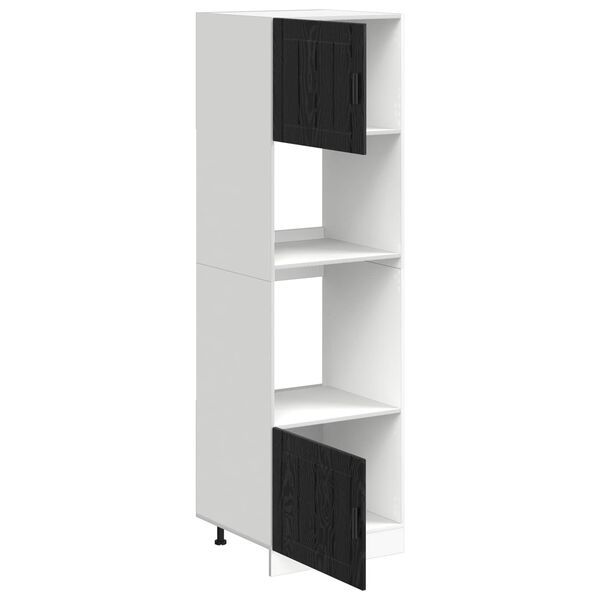 vidaXL K&uuml;chenschrank Schwarz Eichen-Optik 60 x 57 x 207 cm