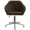 vidaXL Esszimmerstuhl Drehbar Dunkelbraun Stoff