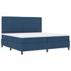 vidaXL Boxspringbett mit Matratze mit Kopfteil Blau 200 x 200 cm Stoff