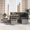 vidaXL Gartensofa-set mit Kissen 8 pcs Grau Poly-Rattan