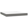 vidaXL Boxspringbett mit Matratze Dunkelgrau 160x200 cm Samt