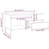 vidaXL Couchtisch Sonoma-Eiche 90x49x45 cm Holzwerkstoff