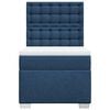 vidaXL Boxspringbett mit Matratze Blau 100x200 cm Stoff