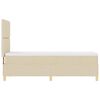 vidaXL Boxspringbett mit Matratze mit Kopfteil Creme 80 x 200 cm Stoff