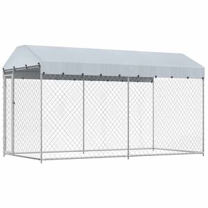 vidaXL Outdoor-Hundezwinger mit &Uuml;berdachung 382x192x225 cm