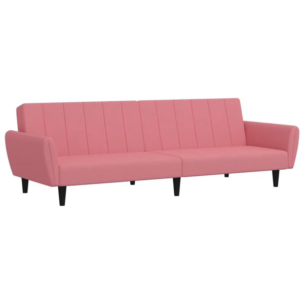vidaXL Schlafsofa 2-Sitzer Rosa Samt
