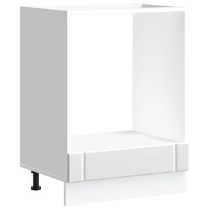 vidaXL Herdumbauschrank Lucca Wei&szlig; Holzwerkstoff