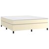 vidaXL Boxspringbettgestell Creme 160x200 cm Kunstleder
