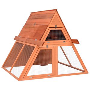vidaXL Kaninchenstall 152x127x109,5 cm Massivholz Tanne