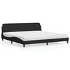 vidaXL Bett mit Matratze "Dover" Schwarz 200x200 cm Stoff
