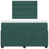 vidaXL Boxspringbett mit Matratze Dunkelgr&uuml;n 120x190 cm Samt