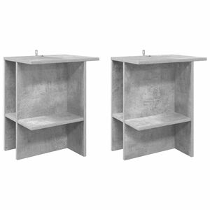 vidaXL Couchtisch 2 stk. Betongrau 40 x 30 x 49 cm Holzwerkstoff