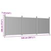vidaXL Zaunelement Grau 526x186 cm WPC