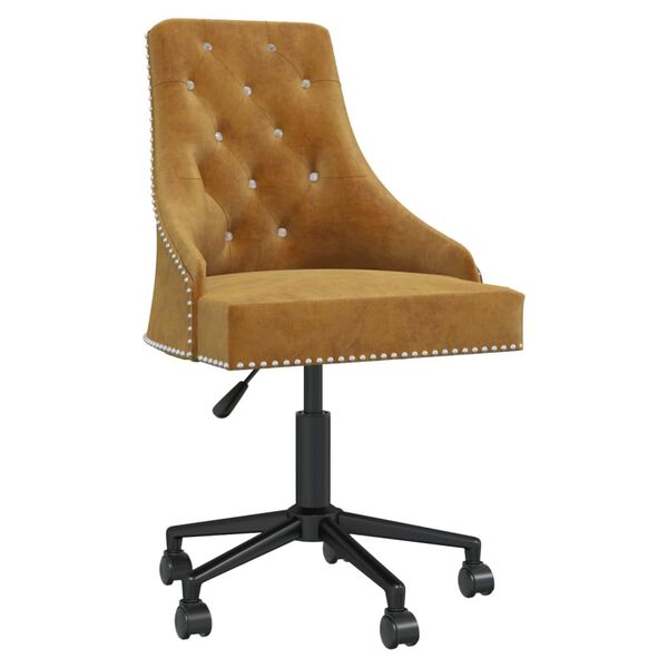 vidaXL Esszimmerst&uuml;hle 2 Stk. Drehbar Braun Samt