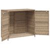 vidaXL Gartenschrank Beige 83x45x76 cm Poly Rattan