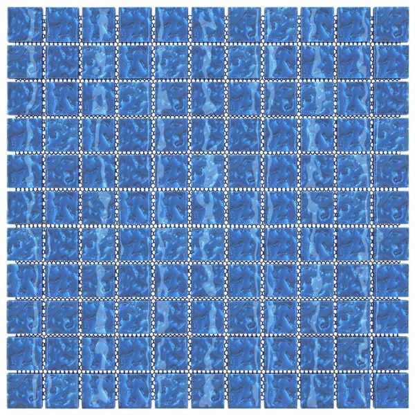 vidaXL Mosaikfliese 11 pcs Blau 50 x 50 cm Glas
