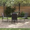 vidaXL Garten Essgruppe 5 pcs Schwarz Stahl
