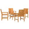vidaXL Garten-Lounge-Set 5 pcs Braun Massivholz Akazie