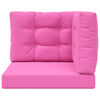 vidaXL Sofakissen f&uuml;r drau&szlig;en 3 pcs Rosa Polyester