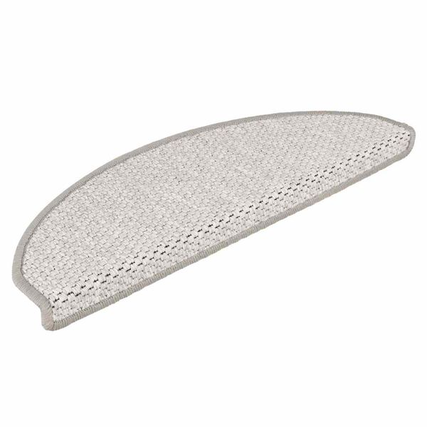 vidaXL Stufenmatten Selbstklebend Sisal-Optik 30Stk. 65x21x4cm Platina