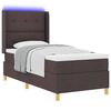 vidaXL Boxspringbett mit Matratze Braun 140 x 200 cm Stoff