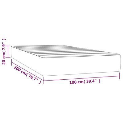 vidaXL Taschenfederkernmatratze Weiß 100x200x20 cm Kunstleder