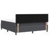 vidaXL Boxspringbett Dunkelgrau und Weiß 203 x 180 x 88 cm Cordstoff