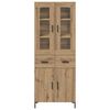 vidaXL Highboard mit Schubladen 2 pcs Artisan-Eiche Holzwerkstoff