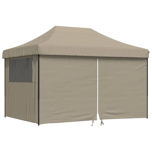 vidaXL Party-Zelt Taupe 279 x 410 x 315 cm Oxford-Stoff