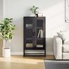 vidaXL Highboard Schwarz 68x39x123 cm Stahl