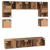vidaXL TV-Schrankset Wandmontiert 8 pcs Altholz Holzwerkstoff