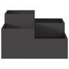 vidaXL Gartenblumentopf Schwarz 100 x 100 x 48 cm Stahl