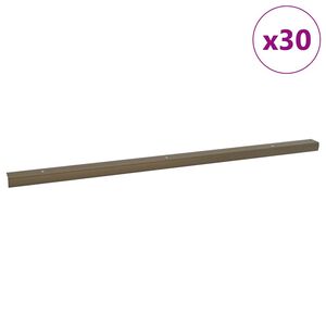 vidaXL Treppenkantenprofile 30 stk. Braun 67 x 3 x 2 cm Aluminium
