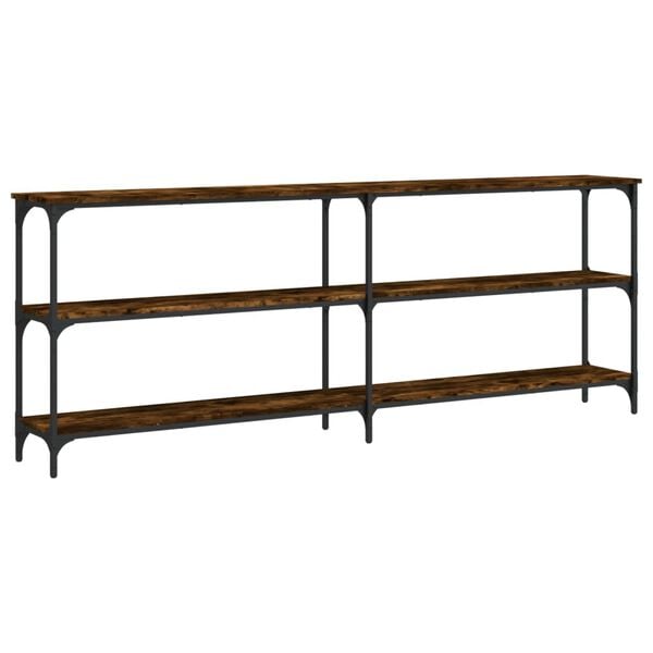 vidaXL Konsolentisch R&auml;uchereiche 200x29x75 cm Holzwerkstoff
