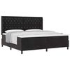 vidaXL Boxspringbett mit Matratze Schwarz 200 x 200 cm Samt