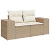 vidaXL Garten-Sofa-Set mit Kissen mit Speicher 9 pcs Beige und Creme